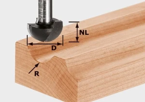 Festool Frez do wgłębień półokrągłych HW S8 R12,7 490987